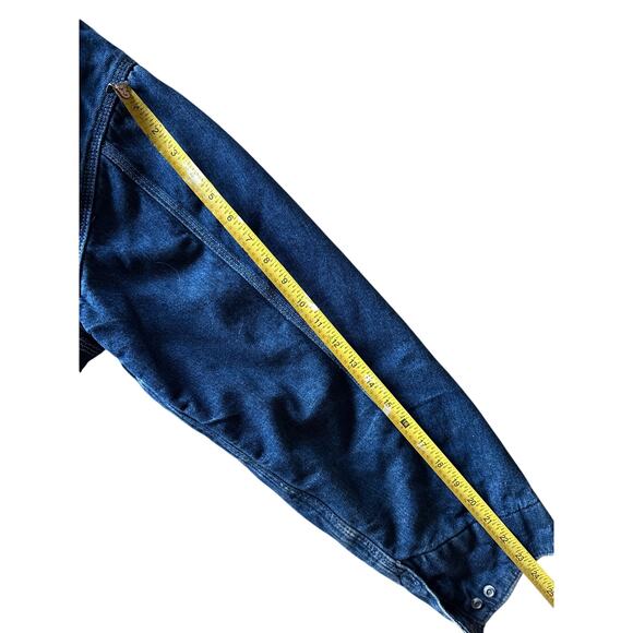 Vintage Carhartt Detroit 80LJ 80’s USA Made Denim Bloody Guts L Trucker Jacket - Picture 9 of 9